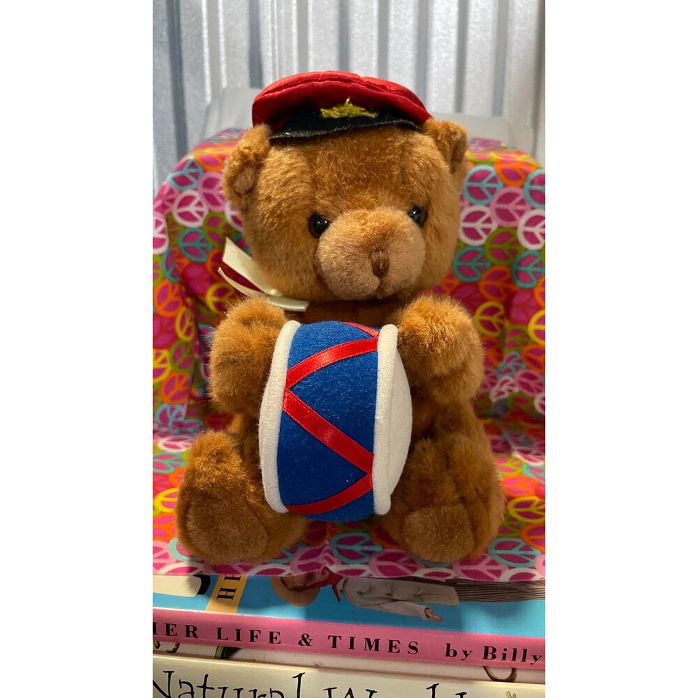Russ Berrie Bandy the Drummer Teddy Bear Plush Stuffed Animal